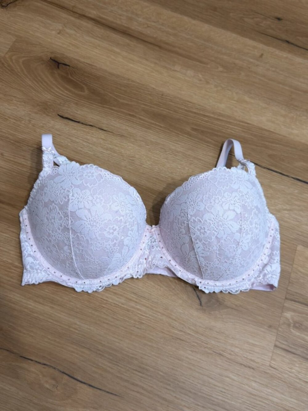 Light Pink Lace Push Up Bra Women's US 38C